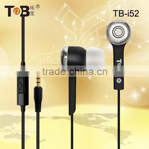 Factory direct sale earphone cable with mic, earphone headphone with mic, cheap earphone with mic