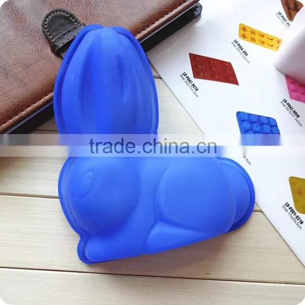 J293 Silicone Mould for Single Rabbit Shaped and Blue Microwave Oven photo-3