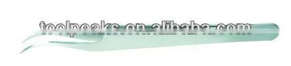 Diamond Stainess Steel Tweezers With Curved