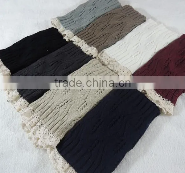 Trendy 2014 Winter Wholease Knit Lace Women Boot Cuffs Sock photo-4