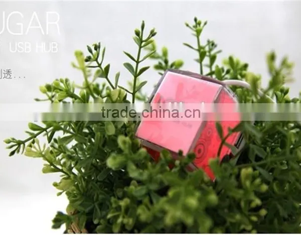 Promotional Gift Mini Cube Colorful LED USB HUB for Computer photo-6