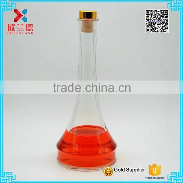 Wholesale Glass Beverage Bottle/ 200ml Clear Long Neck Wine Glass Bottle With Cork photo-6