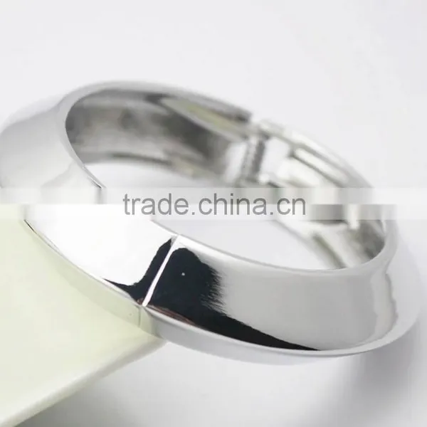 Fashion Blank Chunky Adjustable Alloy Bangle Mirror Polished photo-3