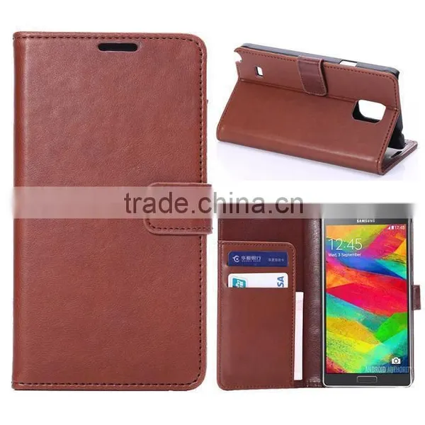 High Quality Mobile Phone Case From China Supplier, pu Leather Wallet Case for Samsung Galaxy Note 4 Mobile Phone D0155 photo-3