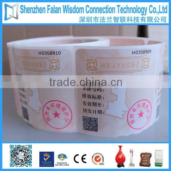 Custom Paper/plastic Unique Barcode/qrcode/serial Number Sticker Label photo-4