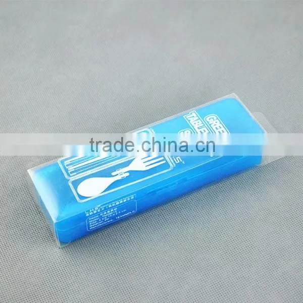 Environment Protection Food-Grade Plastic Travel Cutlery Set in Pouch photo-4