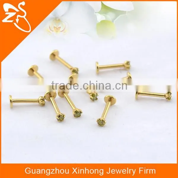 Fashion Wholesale Free Clear Body Implant Piercing Jewelry Gold Lip photo-4