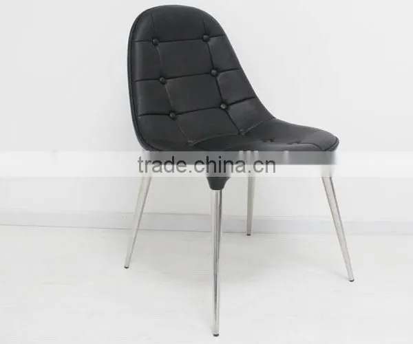 Diane Glass Fiber Reinforced Plastic Armrest Chair Hotel Dining Chair Leather Buckle Dining Chair photo-4