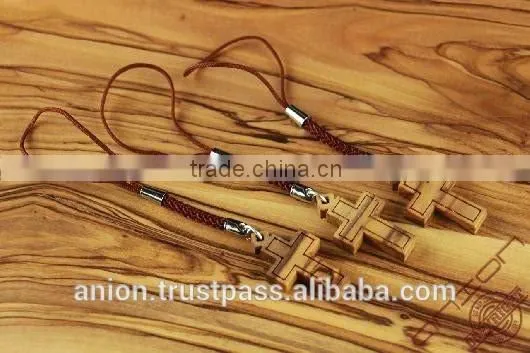 Olive Wood Cross Key Chain photo-4