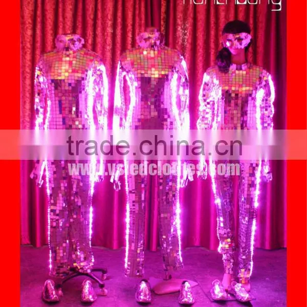 Mirror Man LED Dance Costume With Mask photo-2