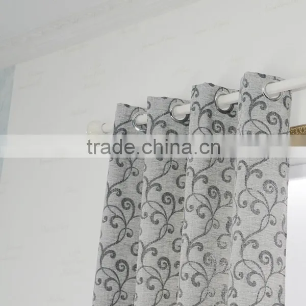 New Arrival Small Branches100% Polyester Linen Like Jacquard Curtain Fabric photo-4
