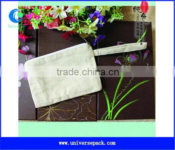 Mini canvas zipper pouch for pen
