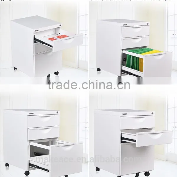 Modern Furniture 3 Drawer Movable Metal Cabinet/moving Filing Cabinet photo-5