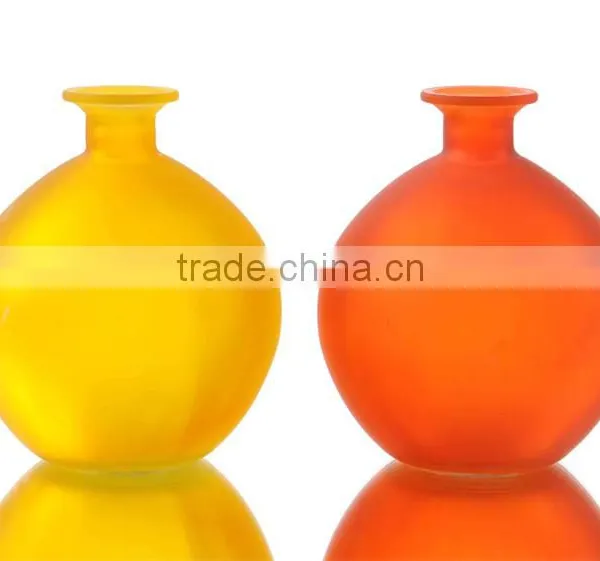 Globe Shape Retro Antique Color Glass Vase photo-2