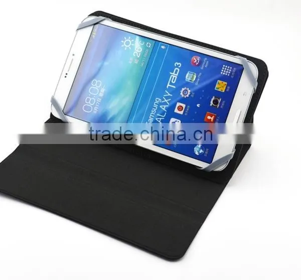Book Design PU Leather Universal Folio Case for Tablet With Rotating Stand photo-3