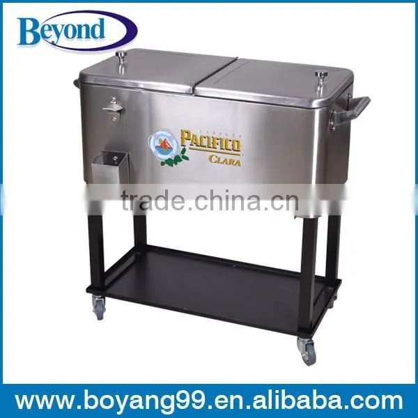 Stainless Steel Rolling Cooler