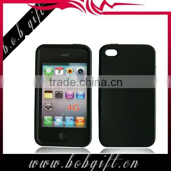Black Colour Silicone Mobile Case for Iphone 4/4s