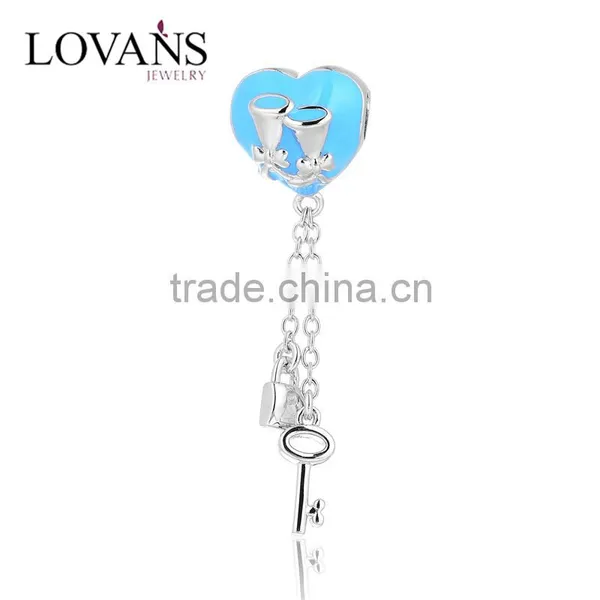 Heart Charms Promotion Chrisrmas Bells Gift Silver Beads Fit Bracelet photo-2
