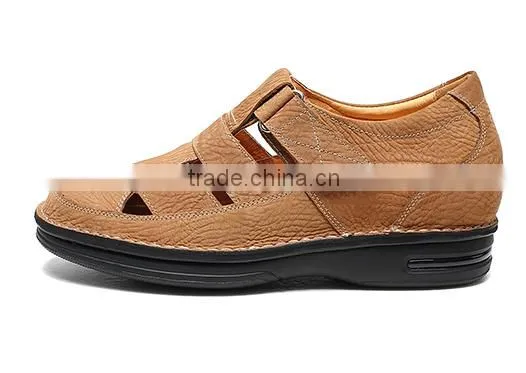 2016 Summer Height Increasing Style Genuine Leather Men Sandals photo-3
