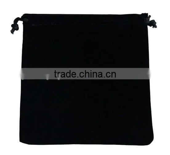 10*25cm In Stock High Quality Black Jewelry Velvet Gift Custom Velvet Jewelry Bag photo-4
