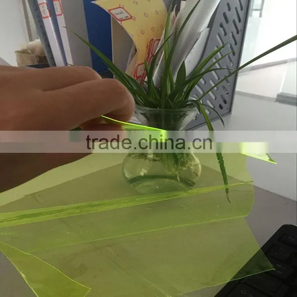 2016 Best Sale Transparent Colorful Flourescent Pvc Film for Advertising Sign photo-4