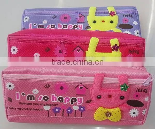 210D Cartoon Pencil Case for Children,lovely Pencil Bag for Kids,fabric Pencil Pouch