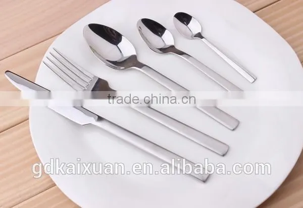Simple Design Stainless Steel Spoon Fork Knife Set Cutlery KX-S168 photo-2