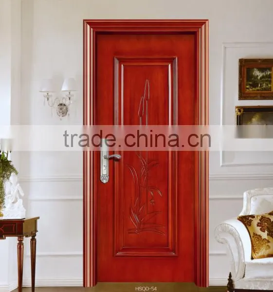 Simple Wpc Wooden Door Mdf Pvc Wooden Flush Door With Locks and Handle