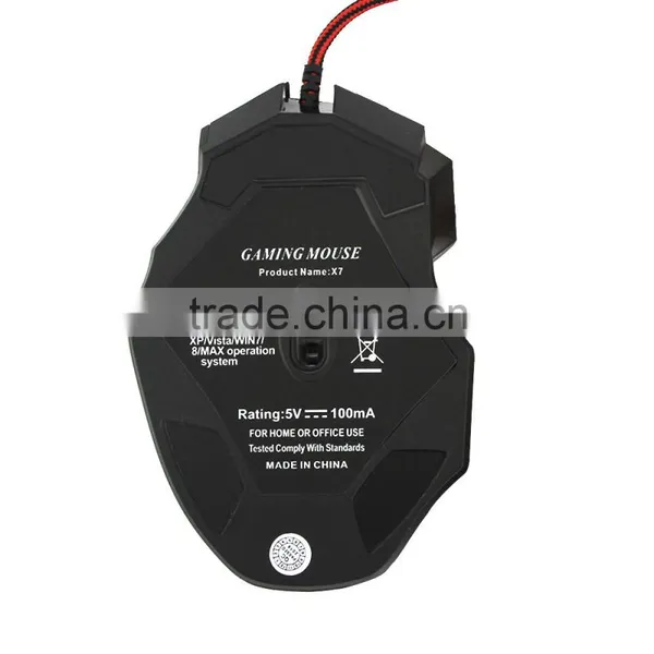 Hot Sale 2400DPI Wired 7D Optical PRO Gaming Mouse Mice Black photo-3