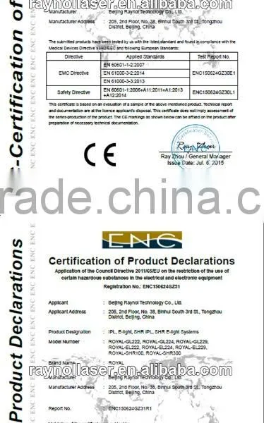 RoHs Approval Multifunction Laser Shrink Trichopore E Light IPL RF System Wrinkle Removal photo-6