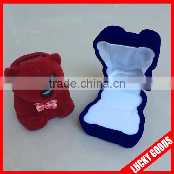 Fashionable Wholesale Ring Boxes With Little Bear Shape photo-2
