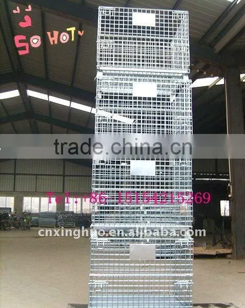 Foldable Wire Mesh Container/ Stackable Storage Cage/ Metal Basket