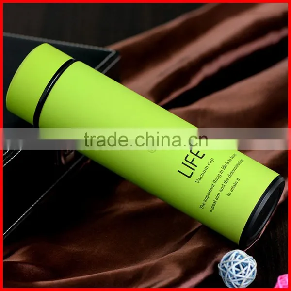 LOGO Customized 350/500ml Double Layers Stainless Steel Straight Vacuum Cup Advertising Gift Bottle Water Flask photo-5