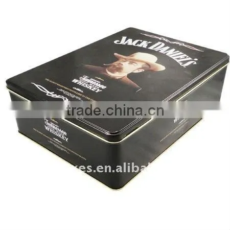 Classical Rectangle Wine Tin Box Packing for Winebottle