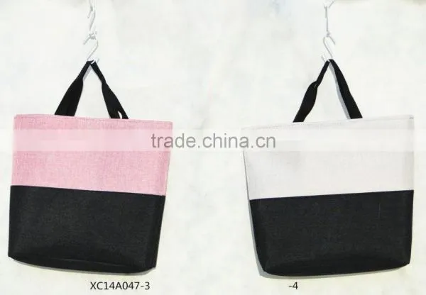 Fashion Canvas Tote Bag With Trim photo-3