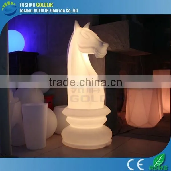 Wireless Remote Control Big Show Plasic Large Decorative RGB Color Horse Illuminated Chess Set photo-6