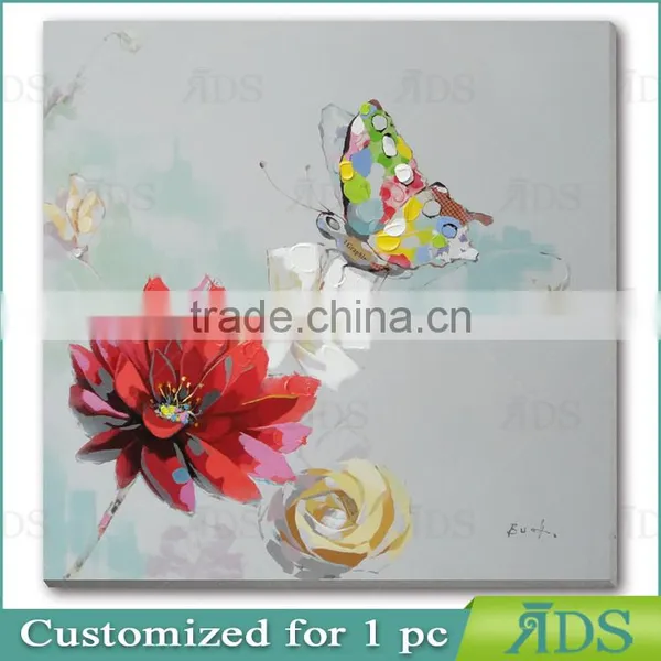 Hot Handmade Beautiful Abstract Oil Painting Flowers photo-3
