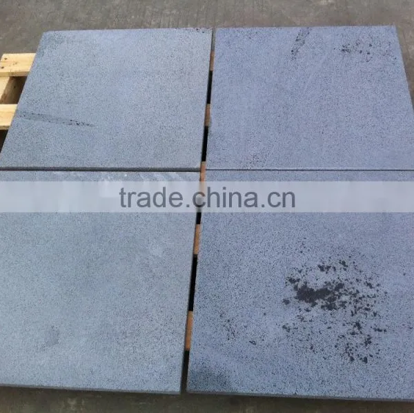 Black Stone Tiles Basalt Grey With Holes Black Basalt Stone,Basalt Wall Tiles photo-6