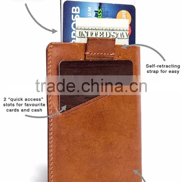 Real Leather Slim Front Pocket Minimalist Wallet Money Clip Card Holder photo-6