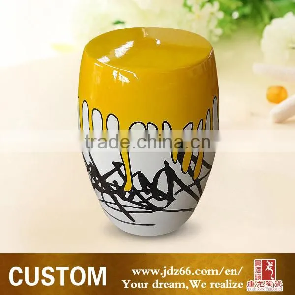Home Goods Ceramic Material and No Folded Ceramic Stools photo-2
