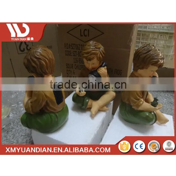 China Wholesale Websites Art Work Resin Craft Led Garden Solar Light With Timer photo-3
