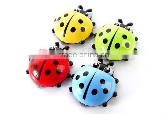 Plastic Ladybug Strong Sucker Wall Mount Toothbrush Holder Toothpaste Holder photo-2