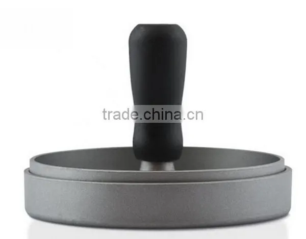 1 Section Cast Aluminum TPR Handle Mini Hamburger Patty Maker photo-6