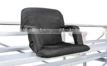 Black Portable Lazy Quilted Chair Sports Stadium Seat photo-2