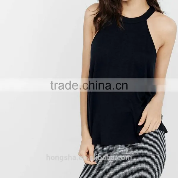 2016 Fashion Abbreviated Swing Halter Tank Top HST8030 photo-3