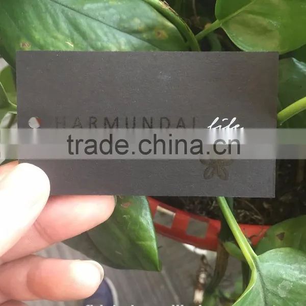 2017 China Hot Sale High Quality Black Cardboard Paper Jeans Hang Tags photo-5
