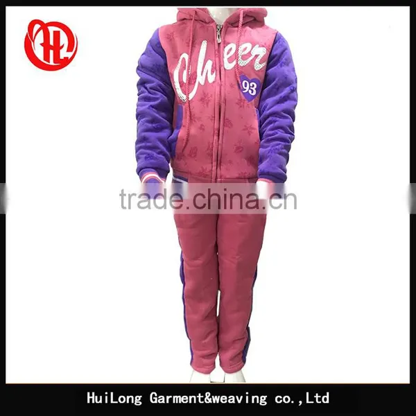 Girl's Sports Suits Kids Sportswears Children Fleece Clothing Sets Girls' Tracksiut photo-4