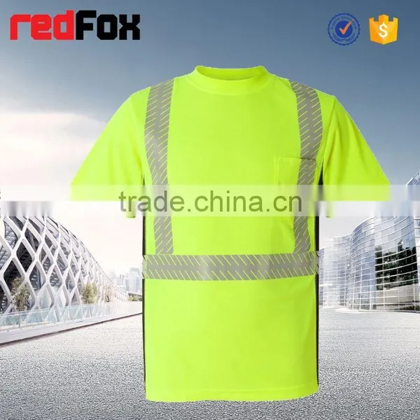 Red Safety T-shirt Safety Yellow T-shirts Safety Reflective T-shirt/polo photo-3