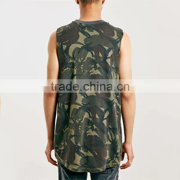 Mens Camouflage Surf Tank Mens Sleeveless Vest photo-2
