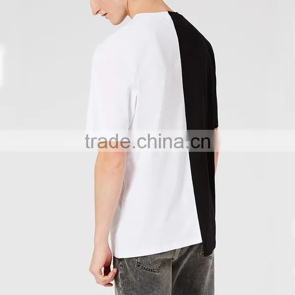 Wholesale Men's Splicing T-shirt Digital Printing T-shirt for Men Custom Clotning photo-4